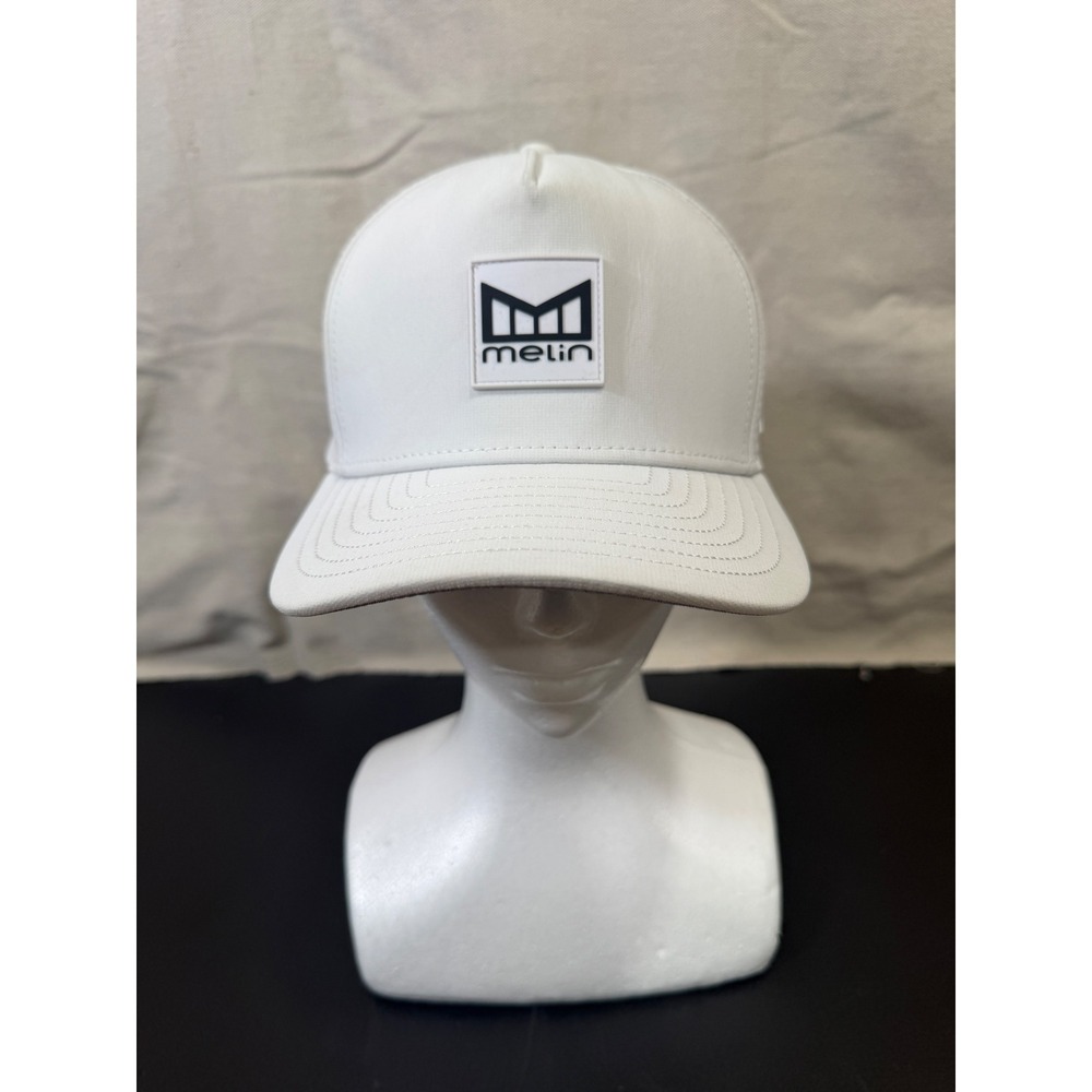 Melin A-Game Hydro Hat OSFM White Snapback Performance Perforated Water-Resist